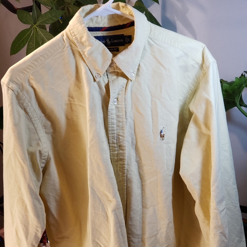 Ralph Lauren Yellow Oxford Button Down Shirt
